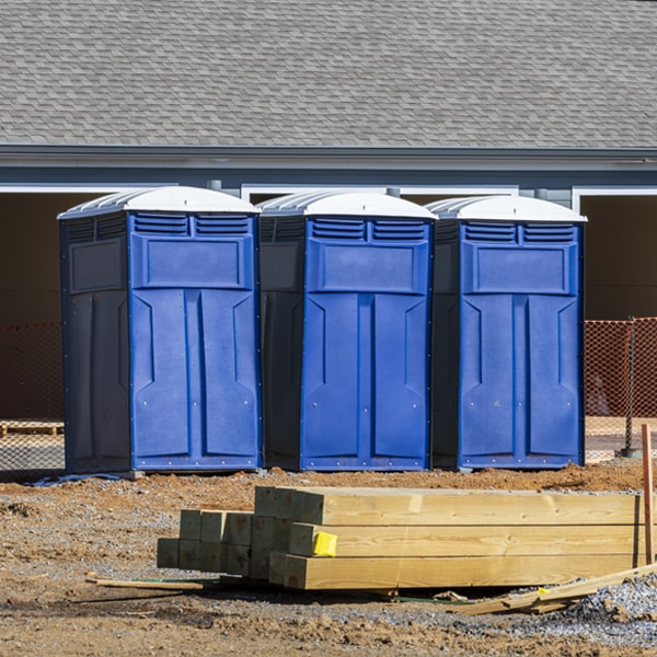 how often are the portable toilets cleaned and serviced during a rental period in Ree Heights SD